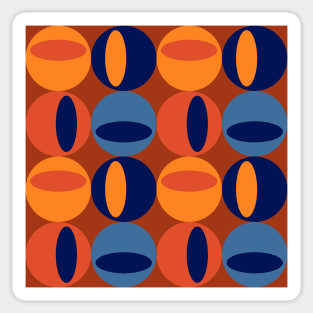 mid century abstract pattern Sticker